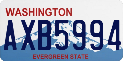 WA license plate AXB5994