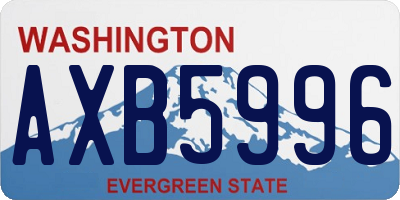 WA license plate AXB5996