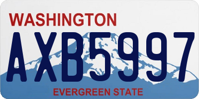 WA license plate AXB5997