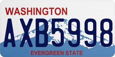WA license plate AXB5998