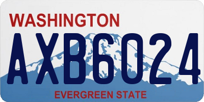 WA license plate AXB6024