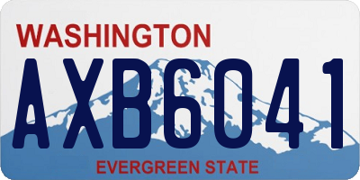 WA license plate AXB6041