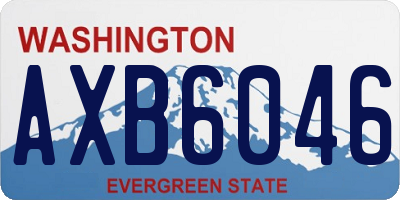 WA license plate AXB6046