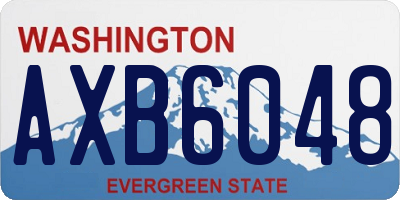 WA license plate AXB6048