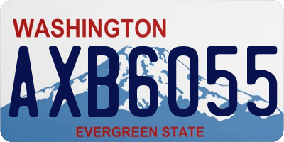 WA license plate AXB6055