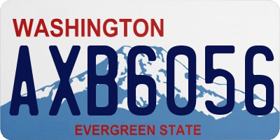 WA license plate AXB6056
