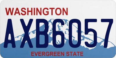 WA license plate AXB6057