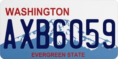 WA license plate AXB6059