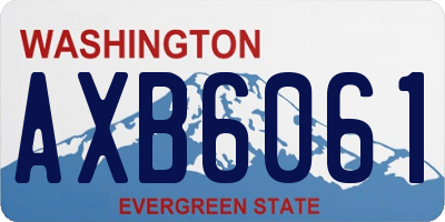 WA license plate AXB6061