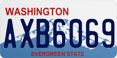 WA license plate AXB6069
