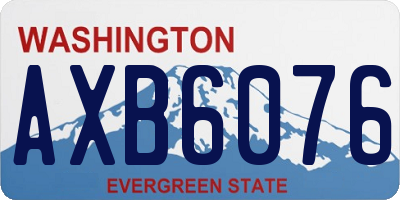 WA license plate AXB6076