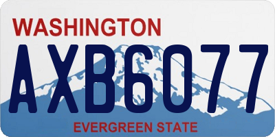 WA license plate AXB6077