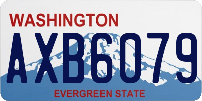 WA license plate AXB6079