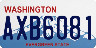 WA license plate AXB6081