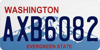 WA license plate AXB6082