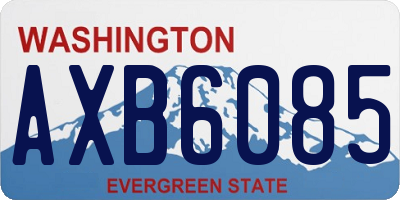 WA license plate AXB6085