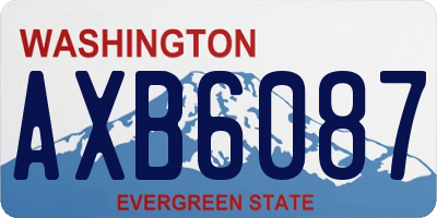 WA license plate AXB6087