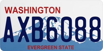 WA license plate AXB6088
