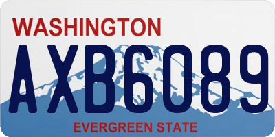 WA license plate AXB6089