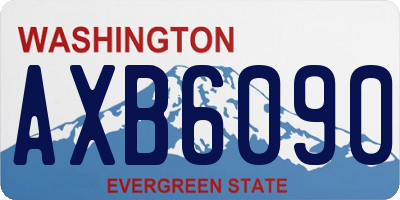 WA license plate AXB6090