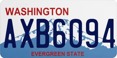 WA license plate AXB6094