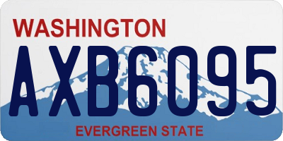 WA license plate AXB6095