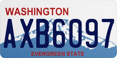 WA license plate AXB6097