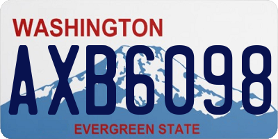 WA license plate AXB6098