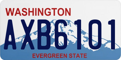 WA license plate AXB6101