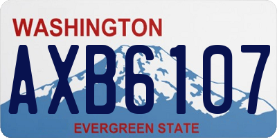 WA license plate AXB6107