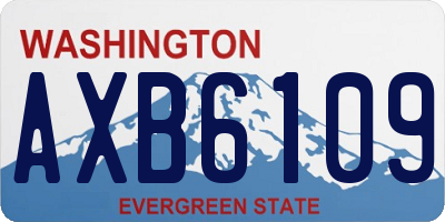 WA license plate AXB6109