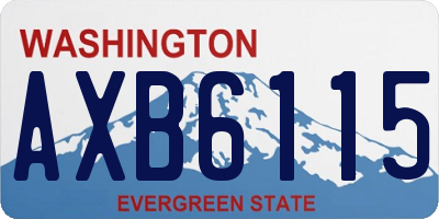 WA license plate AXB6115