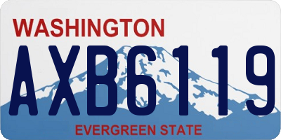 WA license plate AXB6119