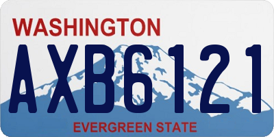 WA license plate AXB6121