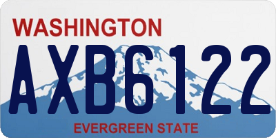 WA license plate AXB6122
