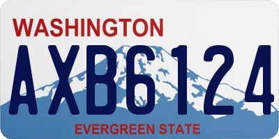 WA license plate AXB6124