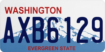 WA license plate AXB6129