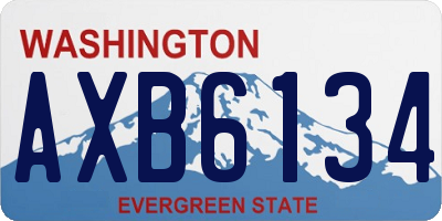 WA license plate AXB6134