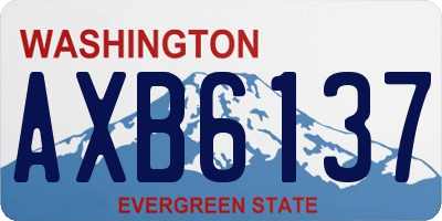 WA license plate AXB6137