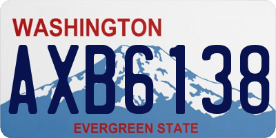 WA license plate AXB6138