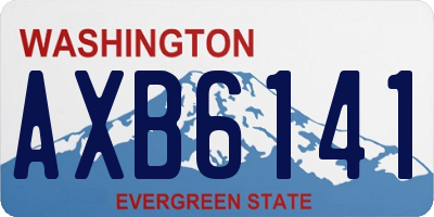 WA license plate AXB6141