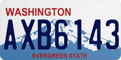 WA license plate AXB6143