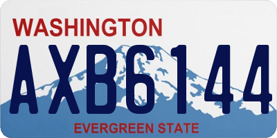 WA license plate AXB6144