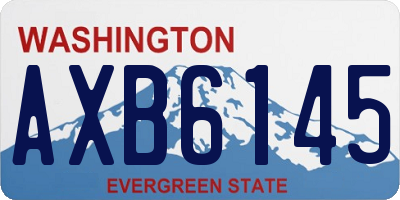 WA license plate AXB6145