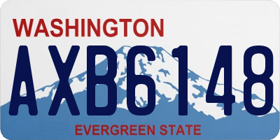 WA license plate AXB6148