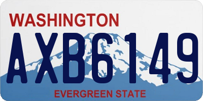 WA license plate AXB6149