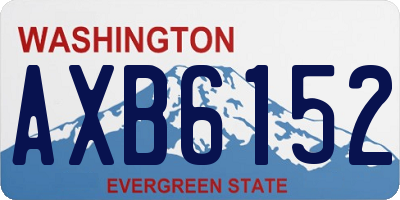 WA license plate AXB6152