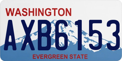 WA license plate AXB6153