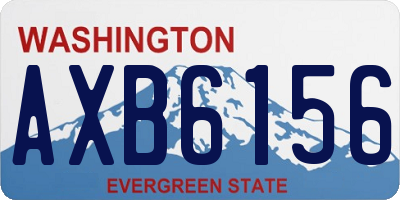 WA license plate AXB6156