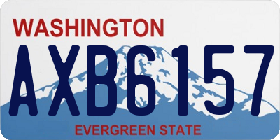 WA license plate AXB6157